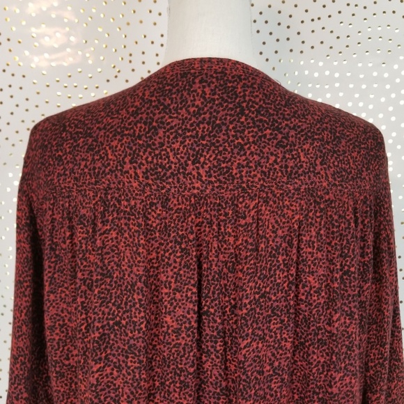Urban Outfitters Ecote Red Animal Print Pop-Over - Picture 5 of 7